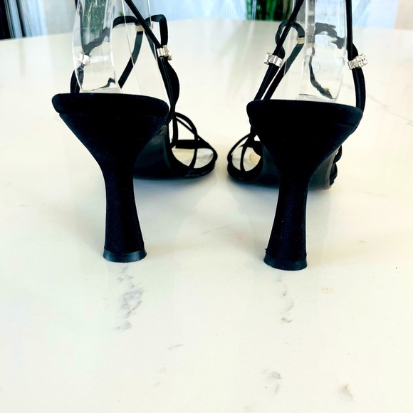Stuart Weitzman | Strappy Heels w/ Rhinestone Detail - Picture 5 of 13